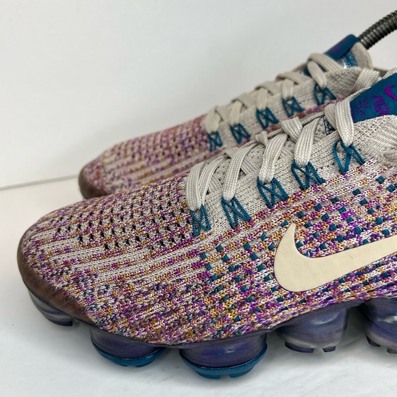 Nike Air Vapormax Flyknit 3 FK-3 Desert Sand/Vivid Purp Women’s Sz 7M AJ6910-007 - Picture 8 of 16